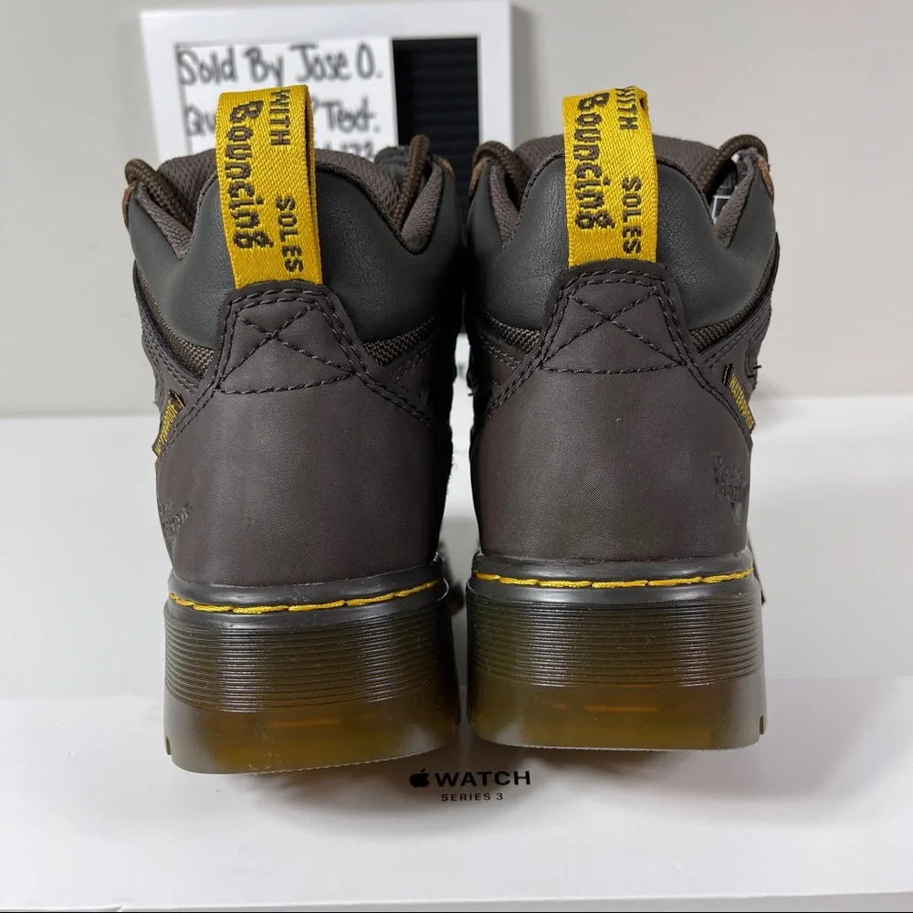 DR DOC MARTENS PLENUM WATERPROOF STEEL TOE WORK BOOTS WOMENS SIZE 5 LEATHER HIKE - Picture 3 of 10